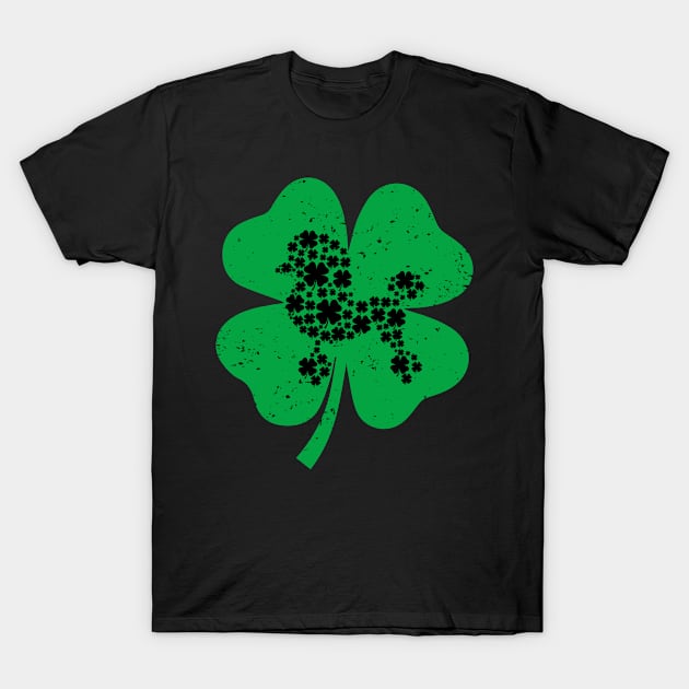 Funny Irish Shamrock Leaf Poodle Dog St. Patrick's Day T-Shirt by powerdesign01